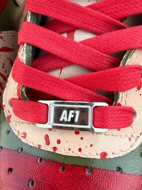 Men’s 10.5 Custom hand painted “ FREDDY AF1 MID “